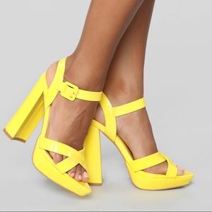 The Way I Am Heeled Sandals - Yellow